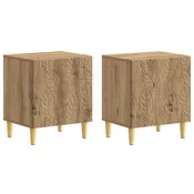 vidaXL Nočna omarica 2 pcs Artisan hrast 43 x 34,5 x 50 cm