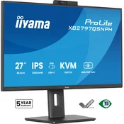 iiyama XB2797QSNPH-B1 ProLite Monitor 27 IPS QHD USB-C Dock 96W LAN DP-Out Spletna kamera 5MP Windows Hello 1ms HAS