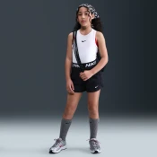 Nike Pro Fleece Older Kids (Girls) Dri-FIT Shorts - Black - Cotton/Polyester - 50% Sustainable Blends