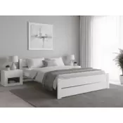Ljubki dom Postelja IKAROS DOUBLE 120 x 200 cm, bela Posteljno dno: Lamelno posteljno dno, Vzmetnica: Brez vzmetnice