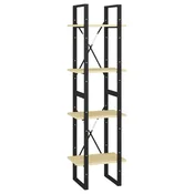 Vidaxl Knjižna omara 4-nadstropna 40x30x140 cm trdna borovina