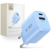 Polnilnik TECH-PROTECT NCA20 2-PORT NETWORK CHARGER PD 20W / QC3.0 BABY BLUE (5906302330652)