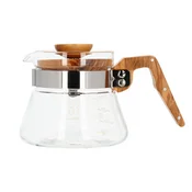 Hario Posuda za služenje kafe i caja Server Olive Wood, 600 ml, Providna