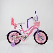 Deciji bicikl sa pomocnim tockovima Pony Bike 723-16 roze/ljubicasta