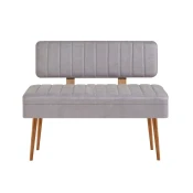 Hanah Home Trpezarijska klupa Vina 0701 110x85x36cm Bež-Siva