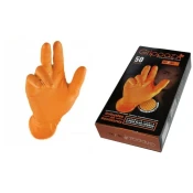 Grippaz PREMIUM nitrilne delovne rokavice, oranžne, XL, 50 kosov v paketu