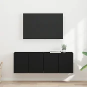 TV zidni ormar 2 pcs Crna 59,5 x 31 x 40 cm Konstruirano drvo