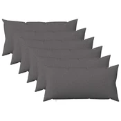 vidaXL Prevleka za blazino 6 kos HEERLEN Svetlo siva 40 x 70 cm Blago