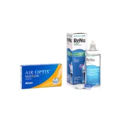 Alcon Air Optix Night & Day Aqua (6 leč) + ReNu MultiPlus 360 ml s posodico Dioptrija: 5.5, Ukrivljenost: 8.6, Premer: 13.8