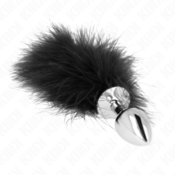 KINK ANALNI ČEP Kink With Feather Black (3 cm)