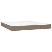Vidaxl Vzmetnica z žepkasto vzmetjo srednje trdote taupe 180x200x20 cm blago