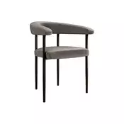 Stol Jackson 110 (Črna + Magic Velvet 2209) 73x61x56cm, Blago, Kovina, Les
