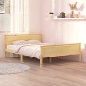 vidaXL Posteljni okvir iz trdne borovine 160x200 cm