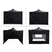Greenline set 4x stena/stranica za pop-up paviljon 4x4m (črne barve)