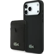 Lacoste Iconic Petit Pique MagSafe Zadnji Pokrov + Denarnica za iPhone 17 Pro Max Black