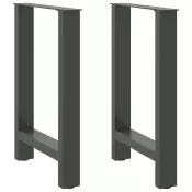Vidaxl vidaXL Noge za klubsko mizico antracitne barve 2 kosa 60 x (72-73) cm jeklo