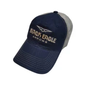 Black Eagle Shooter Hat Blue Mesh