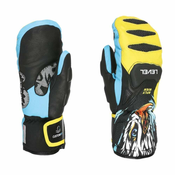 Otroške smučarske rokavice Level SQ JR CF Mitt yellow blue - 5.0