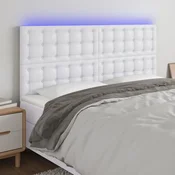 Vidaxl vidaXL Vzglavje postelje belo 160x5x118/128 cm umetno usnje