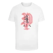Mister Tee Majica Pray Neon Skull  neonsko oranžna / črna / bela