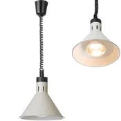 Hendi Stožčasta viseča svetilka za ogrevanje hrane, premer 275 mm, 250 W - bela
