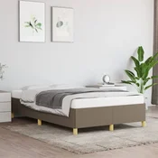 shumee vidaXL Posteljni okvir brez vzmetnice, taupe, 120x200 cm, oblazinjen s tkanino