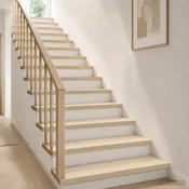 vidaXL Stopnice 4 kos 80 x 25 x 2 cm Bela Masivno hrastovo les