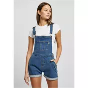 Womens Organic Shorts Dungaree Clear Blue Washed