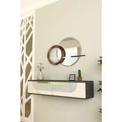 Hanah Home komoda Meyra 120, 120 cm, antracit / travertin / zlatna