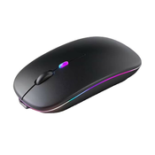Brezžična gaming miška Techsuit M1 z RGB LED osvetljavo in 1600 DPI občutljivosti - črna