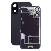 Apple iPhone 16 Plus - Stražnje staklo kucišta + staklo kamere + metalni okvir + Magsafe magnet (Black)