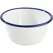 APS emajlirana skleda, bela/modra, prostornina: 0,50 litra, 60 mm, premer: 130 mm
