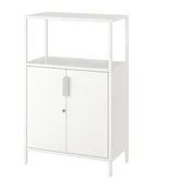 TROTTEN Omarica z vrati, bela, 70x35x110 cm