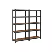 Songmics Polica enota 5 polic 150x75x30 cm rjava