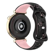 INF Dvobarvni silikonski pašček za uro Pink 22 mm, (21741650)