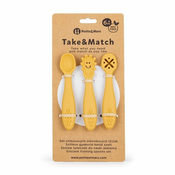 Petite&Mars Komplet 3 silikonskih žlic za trening Take&Match Intense Ochre 6m+