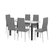 Jedilni set Denton 6+1 sivo-siv
