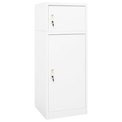 vidaXL Omara za sedlo bela 53x53x140 cm jeklo