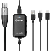 Adapter Boya - BY-BCA70, XLR/Lightning, crni