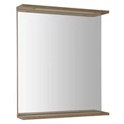 KORIN STRIP ogledalo z LED lučjo 60x70x12cm, hrast platina - 60x70x12 cm - Aqualine - KORIN - 24 - MDF/laminat - Pravokotnik - 600 - 700 - IP44 - 350 - 6 - Illuminated mirrors;Mirrors with shelf - 14