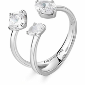 Brosway Originalen odprt prstan Fancy FIW19 s cirkoni (Obseg 50 mm)
