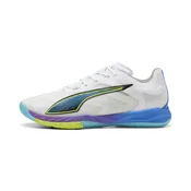 PUMA Accelerate NITROâ?c SQD 4 Game On Handball Shoes Unisex, Shoes, White/Glowing Red/Ultra Blue, 42
