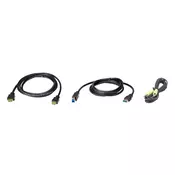 ATEN 2L-7D02UHX3 KVM kabel Črna 1,8 m