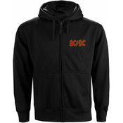 AC/DC Unisex Zipped Hoodie Logo (Back Print) S