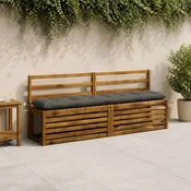 vidaXL Blazina za klop VIANEN 100% poliester Antracit 190 x 30 x 12 cm