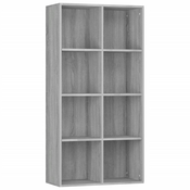 Ormaric za knjige / komoda siva boja hrasta 66x30x130 cm drveni