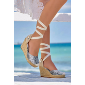 Sandali espadrile na polno peto s trakci okrog gležnja Obsession