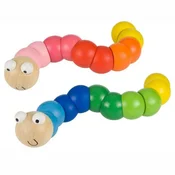 Bigjigs Toys Leseni barvni črv 1 kos