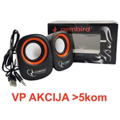 GEMBIRD SPK-107 ** Gembird Stereo zvucnici Orange/Black, 2 x 3W RMS USB pwr, 3.5mm kutija sa prozorom (379)