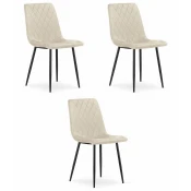Brandless Stol TURIN - bež žamet x 3, (22044524)